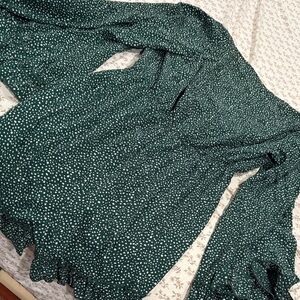 Green Polka Dot Women's romper